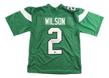 Zach Wilson New York Signed Green Football Jersey BAS