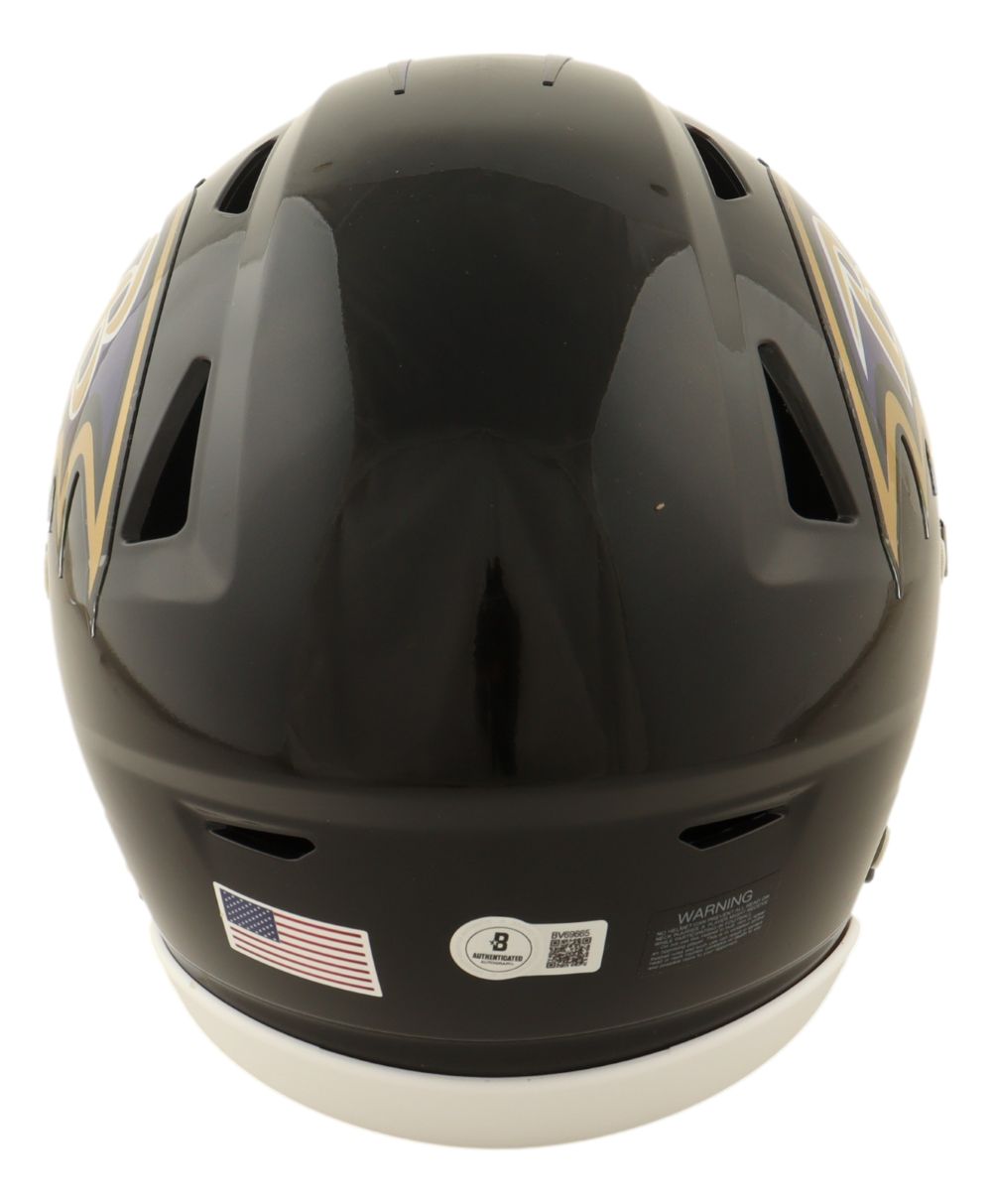 Zay Flowers Signed Baltimore Ravens MIDI SpeedFlex Helmet BAS