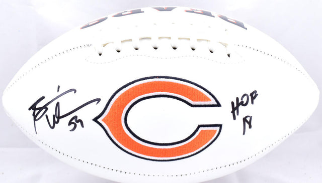 Brian Urlacher Autographed Chicago Bears Logo Football w/ HOF- Beckett W Hologram *Black Image 1