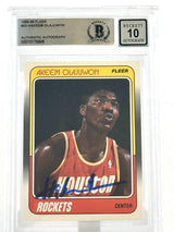 1988-89 Fleer #53 Hakeem Olajuwon Auto Houston Rockets BAS Autograph 10 Image 1