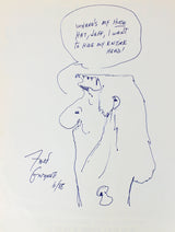 Fred Gwynne Signed A Chocolate Moose For Dinner Book & Sketch BAS #A03160