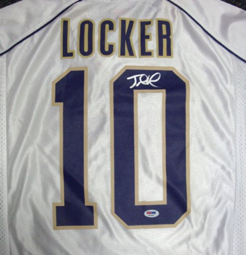 Washington Huskies Jake Locker Autographed White Nike Jersey Size XL PSA/DNA RookieGraph Stock #16374 - PristineMarketplace
