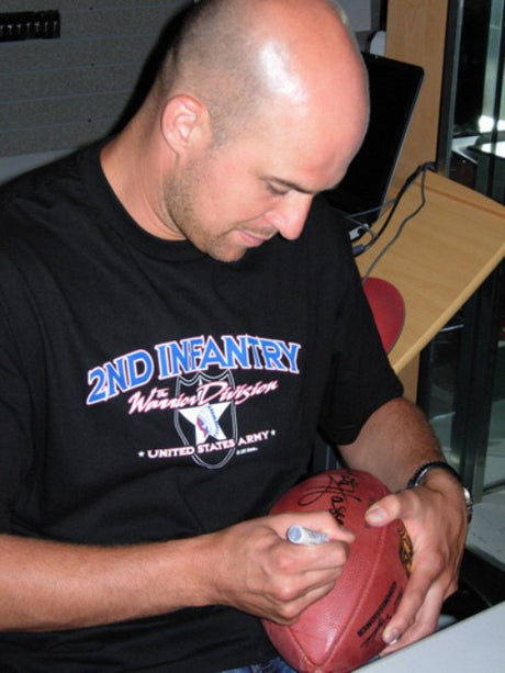 Matt Hasselbeck Autographed Official NFL Leather Football Seattle Seahawks MCS Holo Stock #1072 - PristineMarketplace