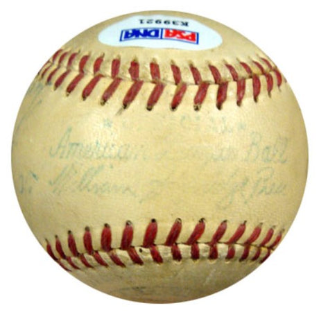 Ted Williams Autographed Official AL Harridge Baseball Boston Red Sox "To Yvonne, Best Wishes" 1950's Vintage Signature PSA/DNA #K39921 - PristineMarketplace