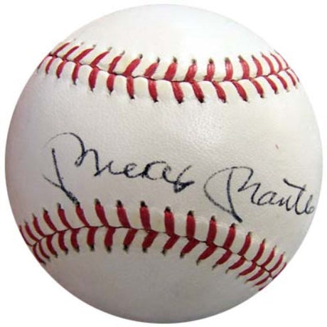 Mickey Mantle & Ralph Houk Autographed Official AL Cronin Baseball New York Yankees 1960's Vintage Signature PSA/DNA #I73135 - PristineMarketplace
