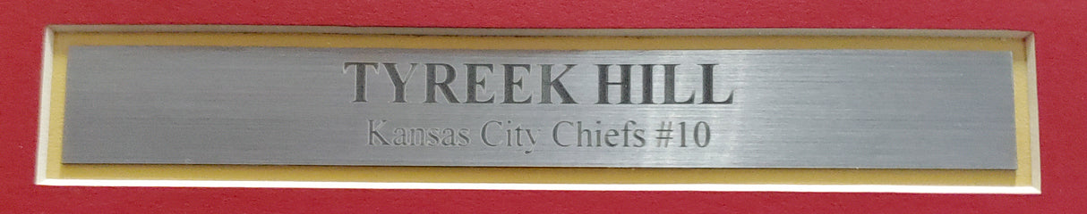 Kansas City Chiefs Tyreek Hill Autographed Framed Red Jersey Beckett BAS Stock #191179