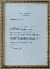 Bill Clinton Authentic Signed 1994 White House Letter Framed PSA/DNA #W03179