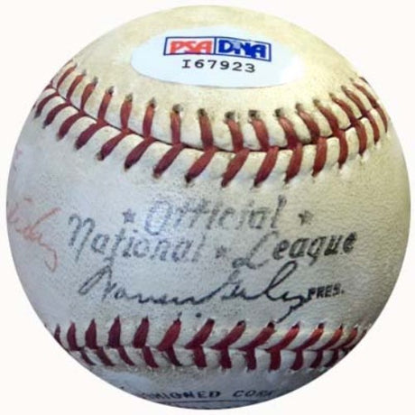 Eddie Mathews Autographed Official NL Giles Baseball Milwaukee Braves PSA/DNA #I67923 - PristineMarketplace