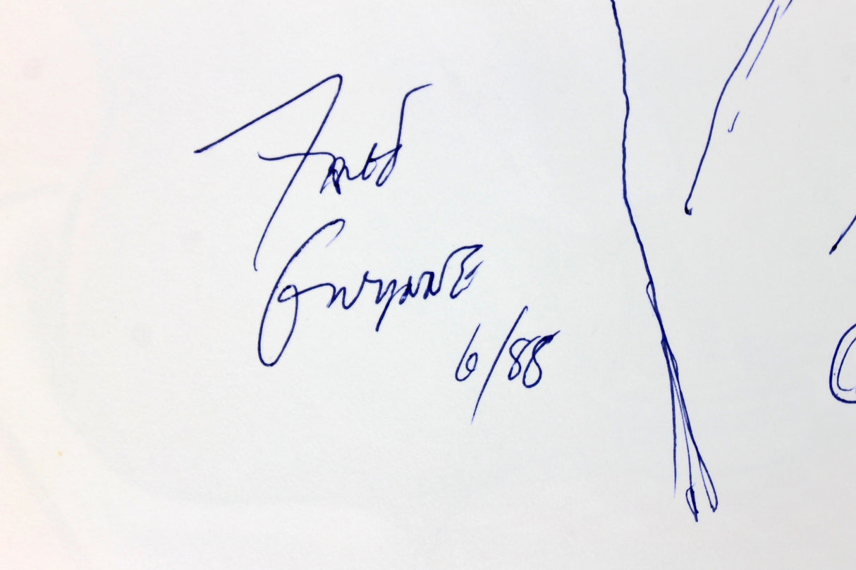 Fred Gwynne Signed A Chocolate Moose For Dinner Book & Sketch BAS #A03160