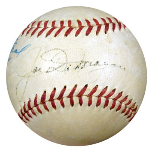 Joe DiMaggio Autographed Official AL Harridge Baseball New York Yankees 1940's Vintage Signature PSA/DNA