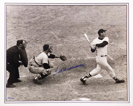 Ted Williams Autographed Framed 16x20 Photo Boston Red Sox UDA Holo #UDV21345