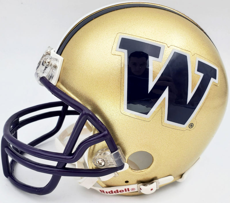 Don James Autographed Washington Huskies Mini Helmet MCS Holo Stock