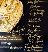 MLB Gold Glove Winners Autographed 16x20 Photo With 45 Total Signatures Including Brooks Robinson, Ozzie Smith & Gary Carter PSA/DNA Stock #10729 - PristineMarketplace