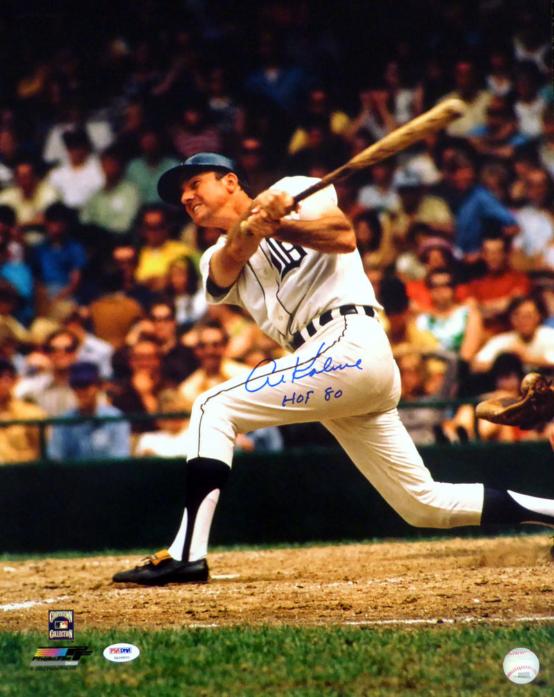 Al Kaline Autographed 16x20 Photo Detroit Tigers "HOF 80" PSA/DNA Stock