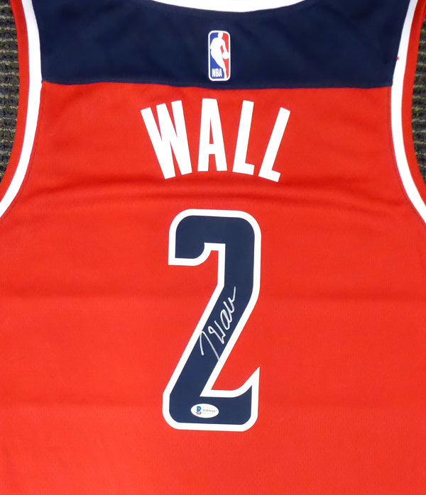 Washington Wizards John Wall Autographed Red Nike Swingman Jersey Size XL Beckett BAS Stock #182251