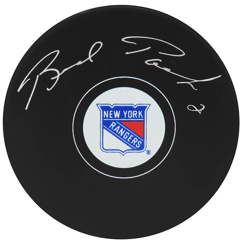 Brad Park Signed NY Rangers Logo Hockey Puck