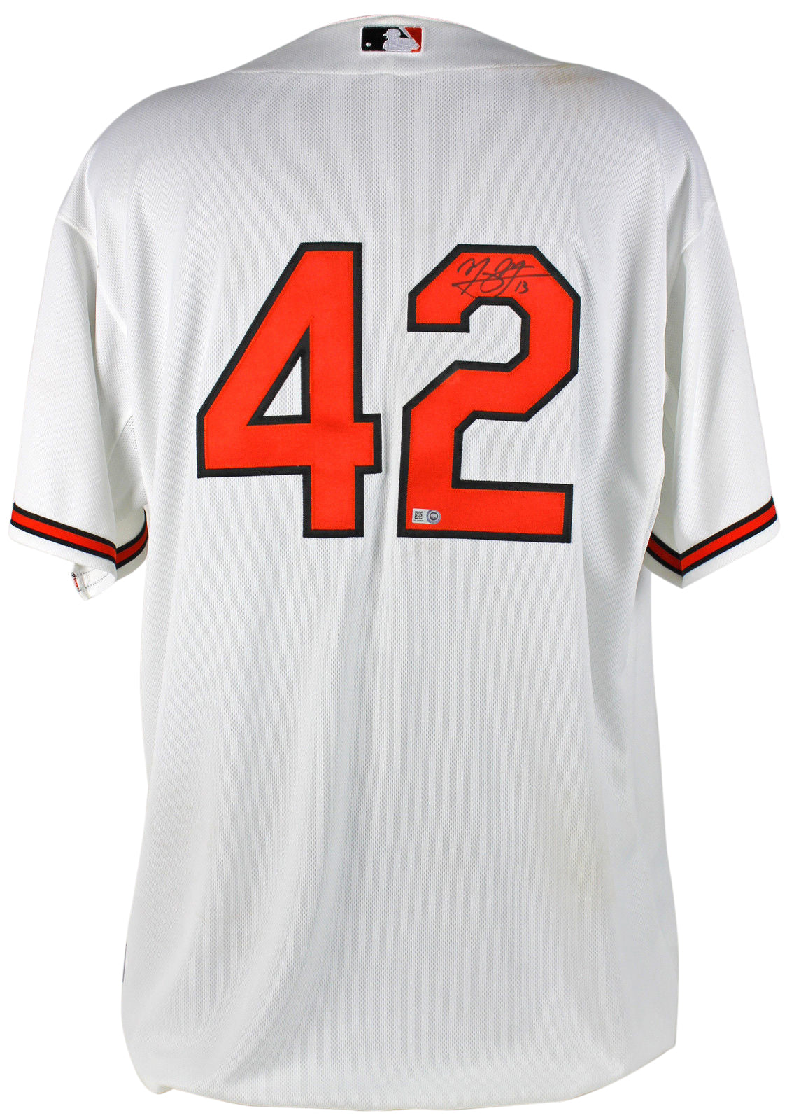 Manny Machado Signed Game Used Vs NYY Majestic #42 Jackie Robinson Jersey MLB