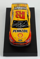 Joey Logano Signed 2020 NASCAR #22 Pennzoil - Kansas Win - Raced Version - 1:24 Premium Action Diecast Car - PristineMarketplace