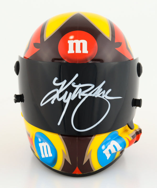 Kyle Busch Signed NASCAR #18 M&M Mini Helmet - PristineMarketplace