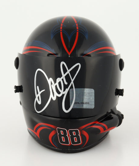 Dale Earnhardt Jr. Signed NASCAR #88 National Guard 1:3 Scale Mini-Helmet - PristineMarketplace