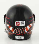 Dale Earnhardt Jr. Signed NASCAR #88 National Guard 1:3 Scale Mini-Helmet - PristineMarketplace