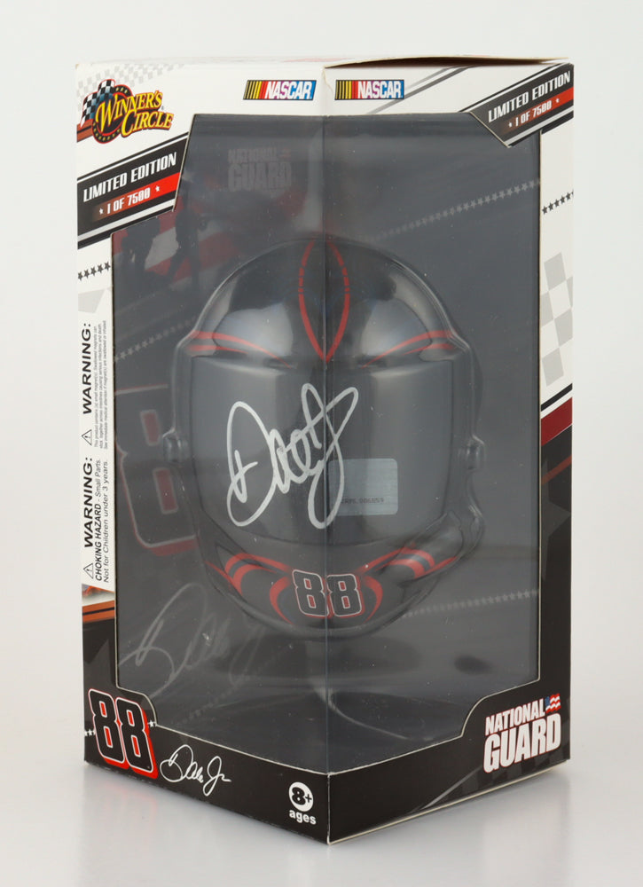 Dale Earnhardt Jr. Signed NASCAR #88 National Guard 1:3 Scale Mini-Helmet - PristineMarketplace