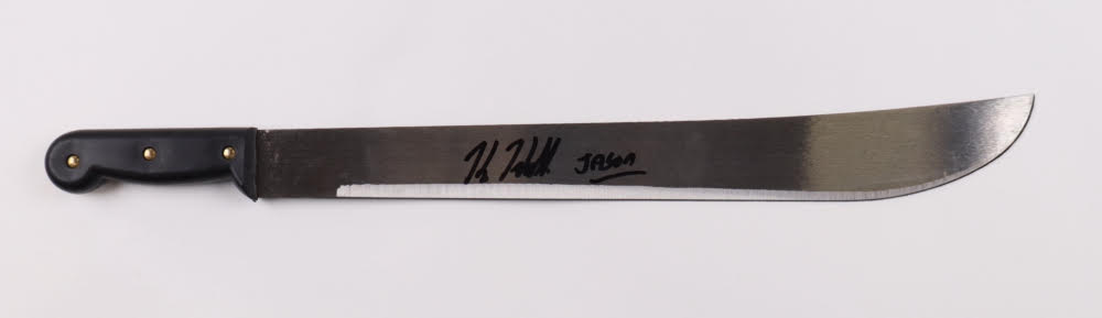 Kane Hodder Signed "Friday the 13th" 23" Steel Machete Inscribed "Jason" (PA) - PristineMarketplace